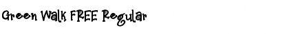 Download Green Walk FREE Regular Font Title Preview