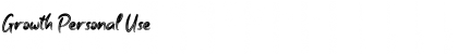 Download Growth Personal Use Font Title Preview