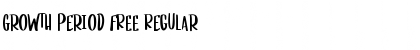 Download Growth Period FREE Regular Font Title Preview