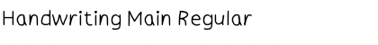 Download Handwriting Main Regular Font Title Preview