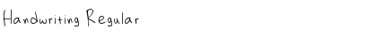 Download Handwriting Regular Font Title Preview