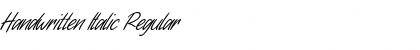Download Handwritten Italic Regular Font Title Preview