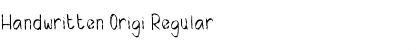 Download Handwritten Origi Regular Font Title Preview