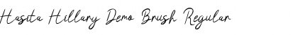 Download Hasita Hillary Demo Brush Regular Font Title Preview
