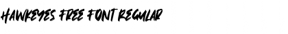 Download Hawkeyes Free Font Regular Font Title Preview