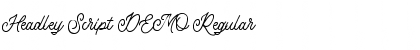Download Headley Script DEMO Regular Font Title Preview