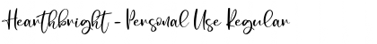 Download Hearthbright - Personal Use Regular Font Title Preview