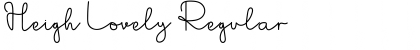 Download Heigh Lovely Regular Font