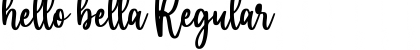 Download hello bella Regular Font Title Preview