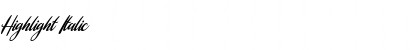 Download Highlight Italic Font Title Preview
