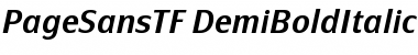 Download PageSansTF-DemiBoldItalic Font