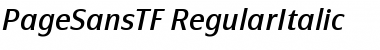 Download PageSansTF-RegularItalic Font