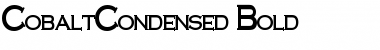 Download CobaltCondensed Bold Font Title Preview
