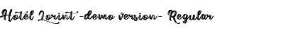 Download Hotel Lorint -demo version- Regular Font Title Preview