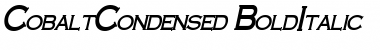 Download CobaltCondensed BoldItalic Font Title Preview