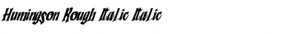 Download Humingson Rough Italic Italic Font