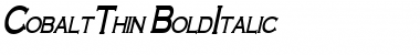 Download CobaltThin BoldItalic Font Title Preview