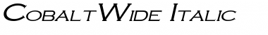 Download CobaltWide Italic Font Title Preview