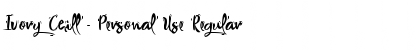 Download Ivory Chill - Personal Use Regular Font Title Preview