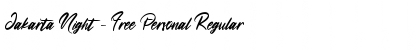 Download Jakarta Night - Free Personal Regular Font Title Preview