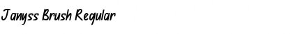 Download Janyss Brush Regular Font Title Preview