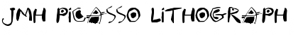 Download JMH PICASSO LITHOGRAPH 1964 Regular Font Title Preview