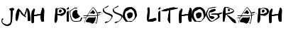 Download JMH PICASSO LITHOGRAPH 1964 Regular Font Title Preview