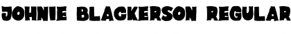 Download Johnie Blackerson Regular Font Title Preview