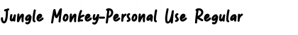 Download Jungle Monkey-Personal Use Regular Font Title Preview