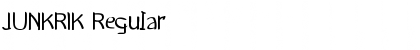 Download JUNKRIK Regular Font Title Preview