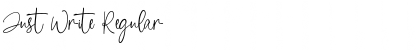 Download Just Write Regular Font Title Preview