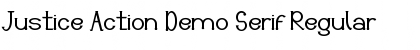 Download Justice Action Demo Serif Regular Font Title Preview