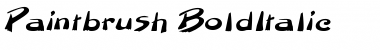 Download Paintbrush BoldItalic Font Title Preview