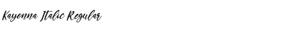 Download Kayonna Italic Regular Font Title Preview