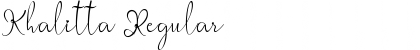 Download Khalitta Regular Font Title Preview