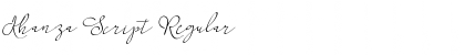 Download Khanza Script Regular Font Title Preview