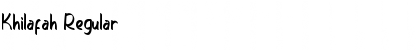 Download Khilafah Regular Font Title Preview