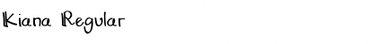Download Kiana Regular Font Title Preview