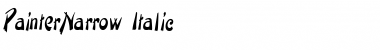 Download PainterNarrow Italic Font Title Preview