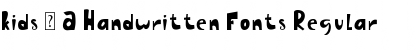 Download Kids - A Handwritten Fonts Regular Font Title Preview