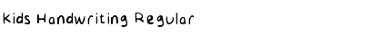 Download Kids Handwriting Regular Font Title Preview