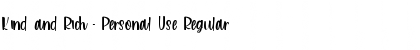 Download Kind and Rich - Personal Use Regular Font Title Preview