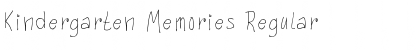 Download Kindergarten Memories Regular Font Title Preview