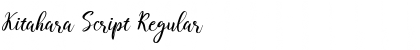 Download Kitahara Script Regular Font Title Preview