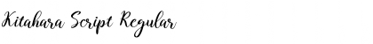 Download Kitahara Script Regular Font Title Preview