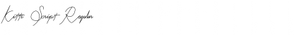 Download Kitti Script Regular Font Title Preview