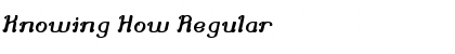Download Knowing How Regular Font Title Preview