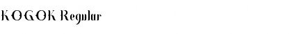 Download KOGOK Regular Font Title Preview
