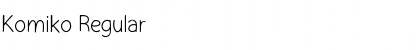 Download Komiko Regular Font Title Preview