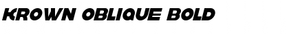 Download krown oblique Bold Font Title Preview
